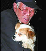 Absent-minded pet owner and pooch